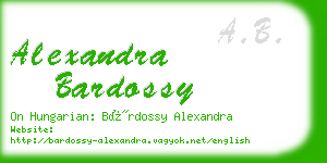 alexandra bardossy business card